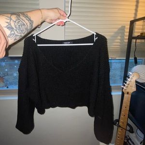 Black nasty gal cropped sweater